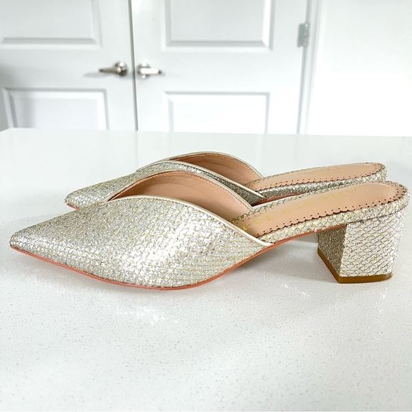 Allegra James Fiona Metallic Slide Mules - Picture 4 of 10